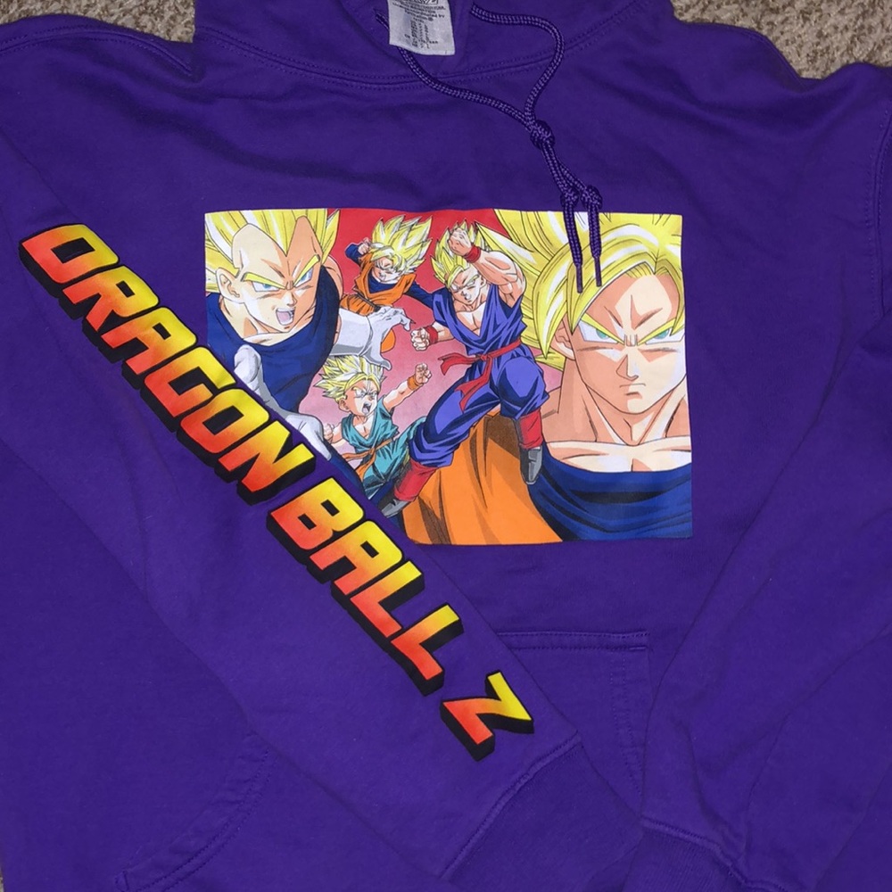 Dragon Ball Z Super Saiyan Goku Anime Pullover Hoodie Sweater Men’s Size Large